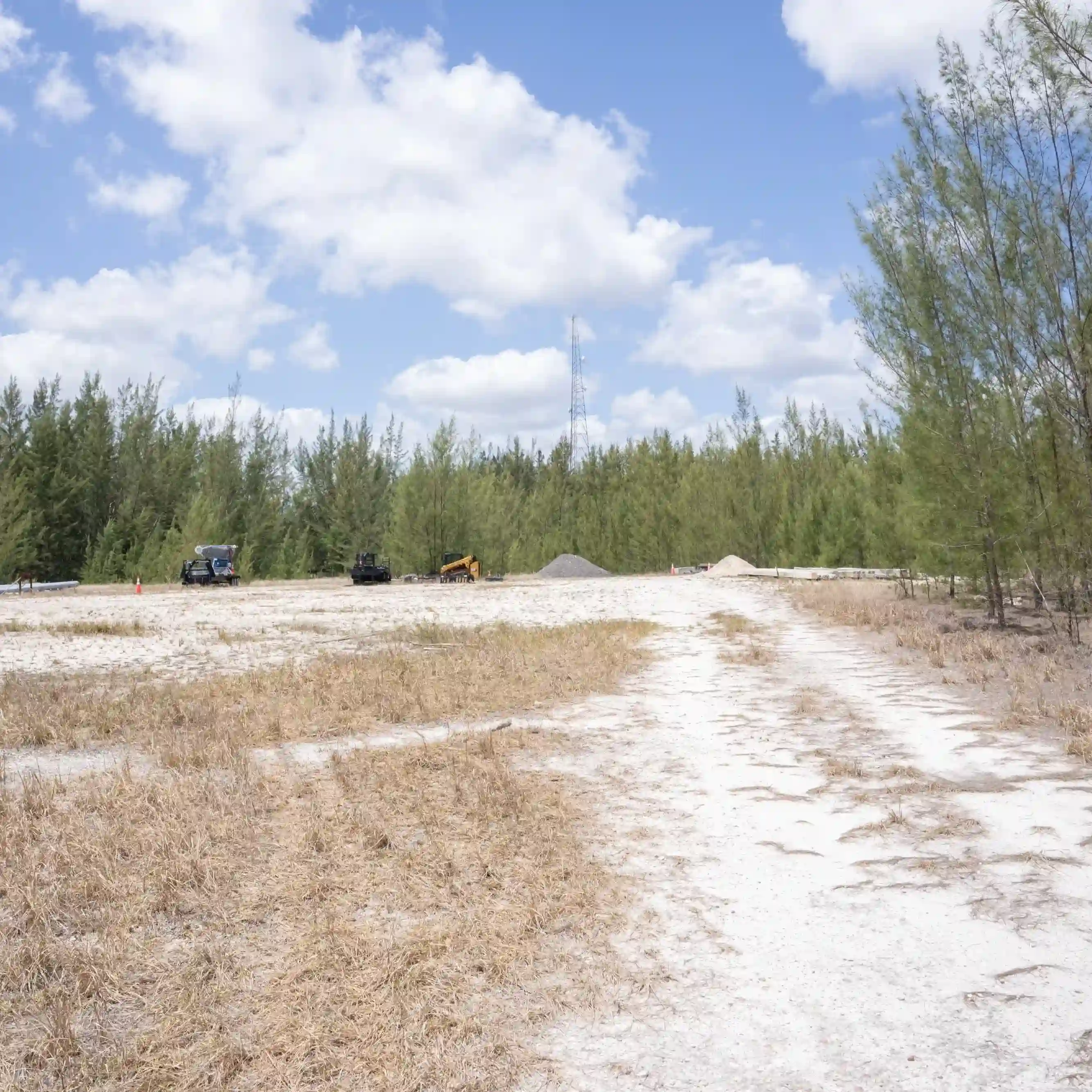 A picture of the construction area